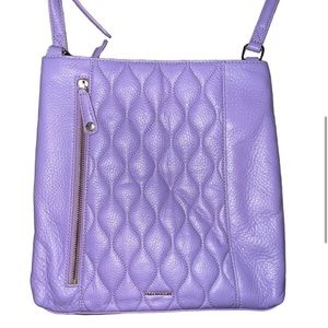 Vera Bradley Lavender Sycamore Leather crossbody bag